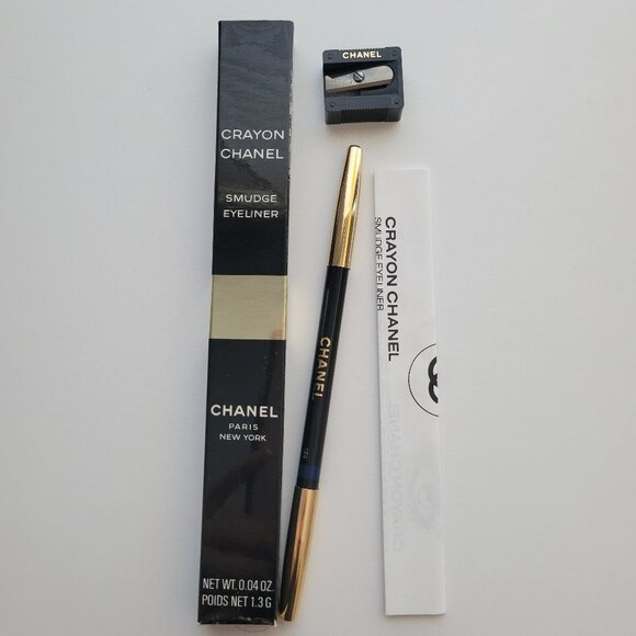 Chanel Crayon Smudge Eyeliner PENCIL BLEU ROYAL Full Size w Sharpener NO SMUDGER - Picture 2 of 10
